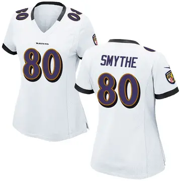 White Women's Durham Smythe Baltimore Ravens Game Jersey