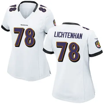 White Women's Gerad Lichtenhan Baltimore Ravens Game Jersey