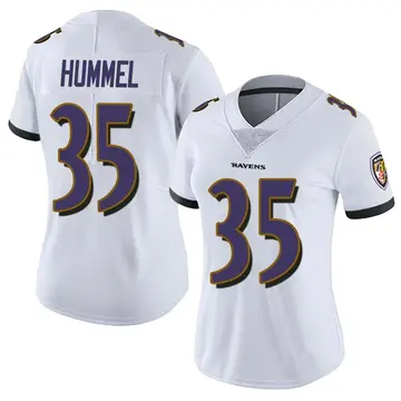 White Women's Jacob Hummel Baltimore Ravens Limited Vapor Untouchable Jersey