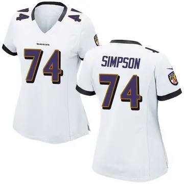 White Women's John Simpson Baltimore Ravens Game Jersey