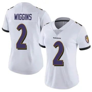 White Women's Nate Wiggins Baltimore Ravens Limited Vapor Untouchable Jersey