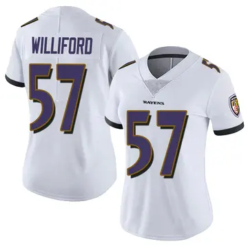 White Women's Reid Williford Baltimore Ravens Limited Vapor Untouchable Jersey