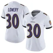 White Women's Reuben Lowery Baltimore Ravens Limited Vapor Untouchable Jersey