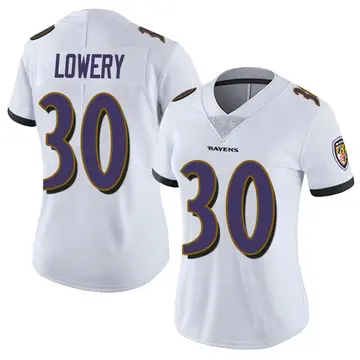 White Women's Reuben Lowery Baltimore Ravens Limited Vapor Untouchable Jersey