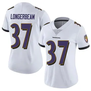 White Women's Robert Longerbeam Baltimore Ravens Limited Vapor Untouchable Jersey