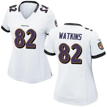 White Women's Sammy Watkins Baltimore Ravens Game Jersey
