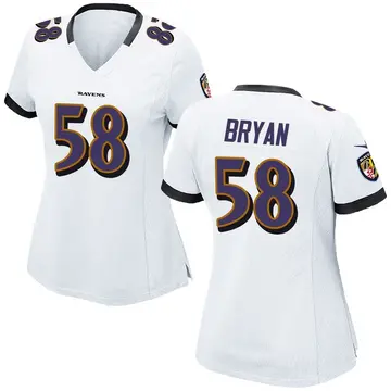 White Women's Taven Bryan Baltimore Ravens Game Jersey