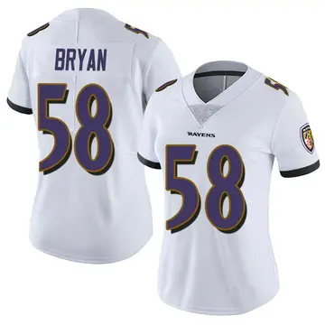 White Women's Taven Bryan Baltimore Ravens Limited Vapor Untouchable Jersey