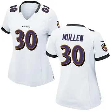 White Women's Trayvon Mullen Baltimore Ravens Game Jersey