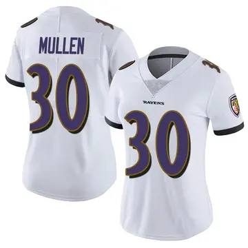 White Women's Trayvon Mullen Baltimore Ravens Limited Vapor Untouchable Jersey