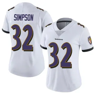 White Women's Trenton Simpson Baltimore Ravens Limited Vapor Untouchable Jersey