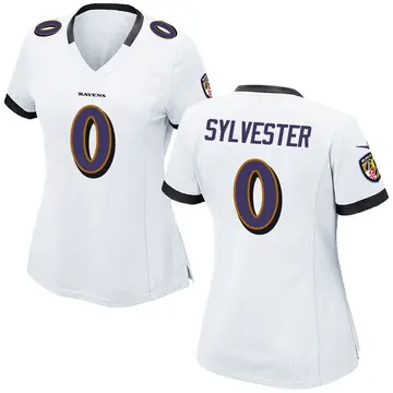 White Women's Trevonte Sylvester Baltimore Ravens Game Jersey