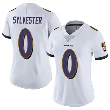 White Women's Trevonte Sylvester Baltimore Ravens Limited Vapor Untouchable Jersey