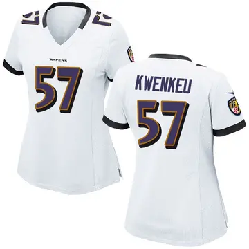 White Women's William Kwenkeu Baltimore Ravens Game Jersey