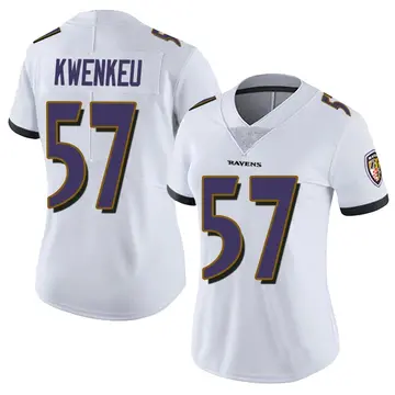 White Women's William Kwenkeu Baltimore Ravens Limited Vapor Untouchable Jersey