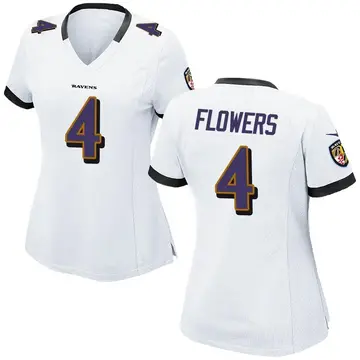 White Women's Zay Flowers Baltimore Ravens Game Jersey
