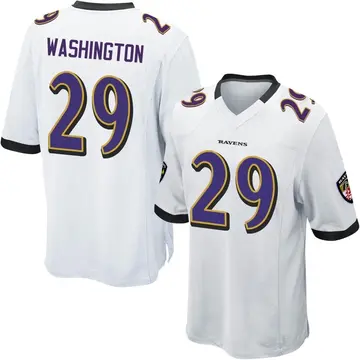 White Youth Ar'Darius Washington Baltimore Ravens Game Jersey