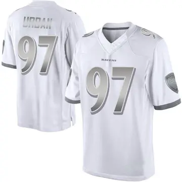 White Youth Brent Urban Baltimore Ravens Limited Platinum Jersey