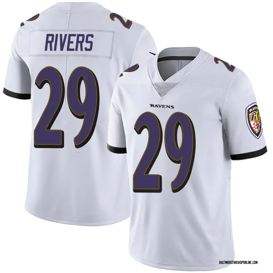 White Youth Chandler Rivers Baltimore Ravens Limited Vapor Untouchable Jersey