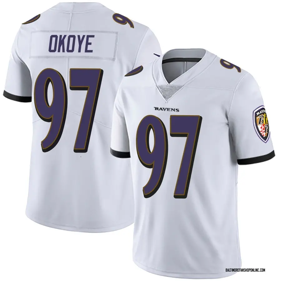 White Youth CJ Okoye Baltimore Ravens Limited Vapor Untouchable Jersey