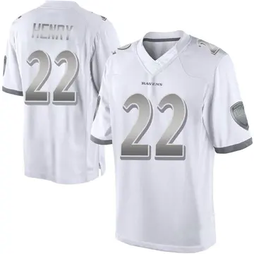 White Youth Derrick Henry Baltimore Ravens Limited Platinum Jersey