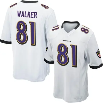 White Youth Devontez Walker Baltimore Ravens Game Jersey