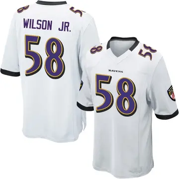 White Youth Dion Wilson Jr. Baltimore Ravens Game Jersey