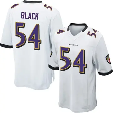White Youth Diwun Black Baltimore Ravens Game Jersey