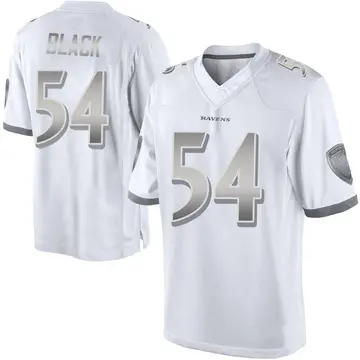 White Youth Diwun Black Baltimore Ravens Limited Platinum Jersey