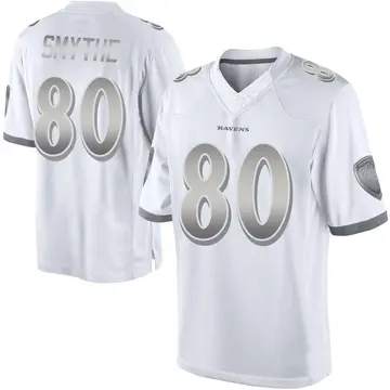 White Youth Durham Smythe Baltimore Ravens Limited Platinum Jersey