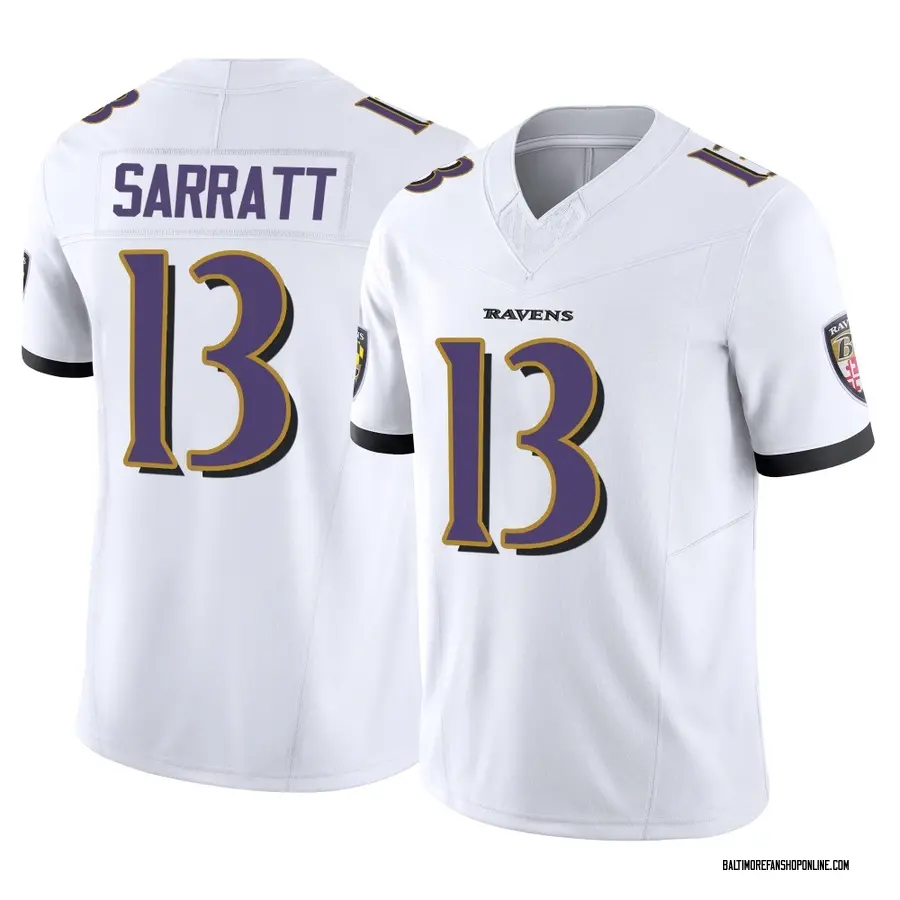 White Youth Elijah Sarratt Baltimore Ravens Limited Vapor F.U.S.E. Jersey
