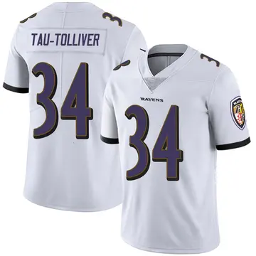 White Youth Elijah Tau-Tolliver Baltimore Ravens Limited Vapor Untouchable Jersey