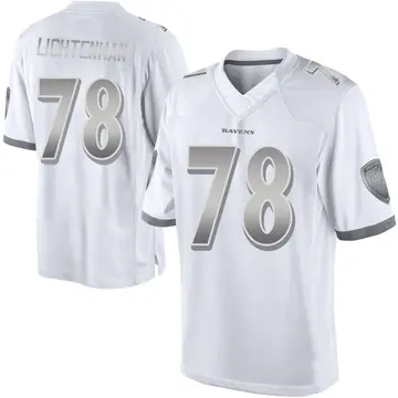 White Youth Gerad Lichtenhan Baltimore Ravens Limited Platinum Jersey