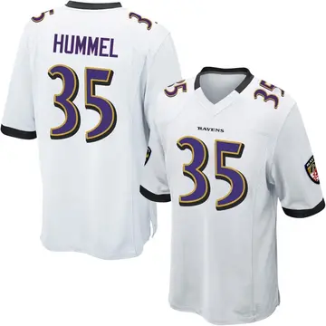 White Youth Jacob Hummel Baltimore Ravens Game Jersey
