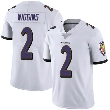White Youth Nate Wiggins Baltimore Ravens Limited Vapor Untouchable Jersey