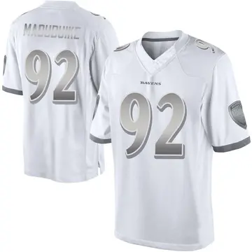 White Youth Nnamdi Madubuike Baltimore Ravens Limited Platinum Jersey