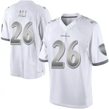 White Youth Rasheen Ali Baltimore Ravens Limited Platinum Jersey