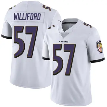 White Youth Reid Williford Baltimore Ravens Limited Vapor Untouchable Jersey