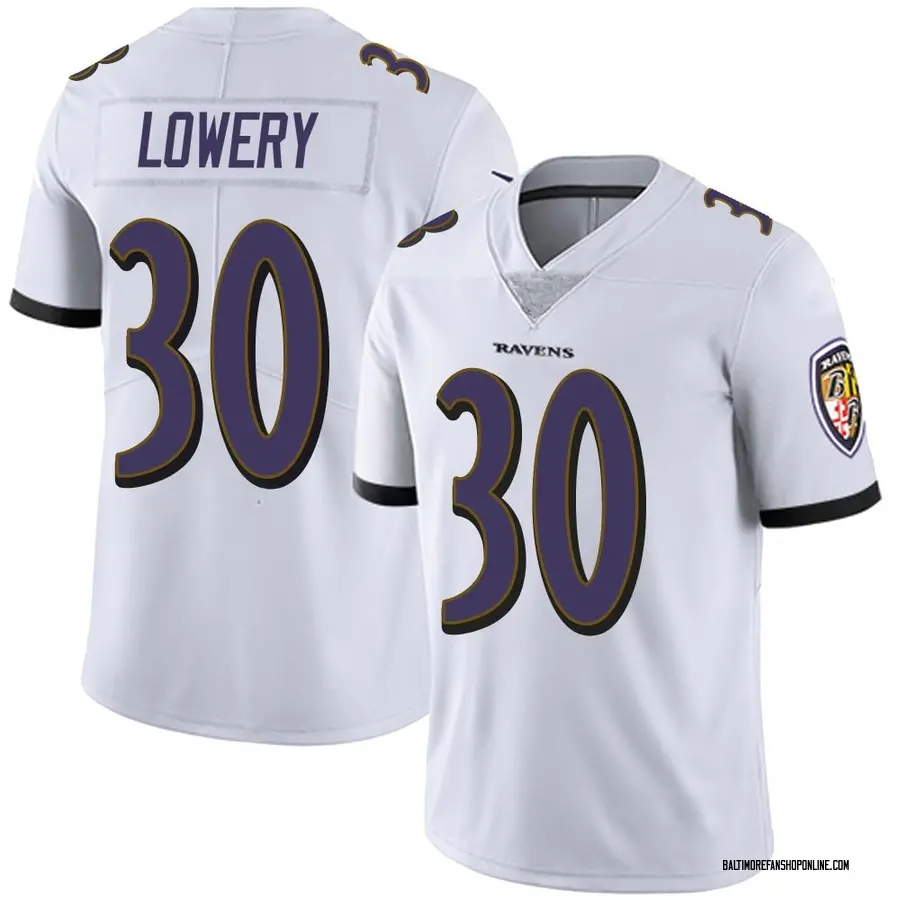 White Youth Reuben Lowery Baltimore Ravens Limited Vapor Untouchable Jersey