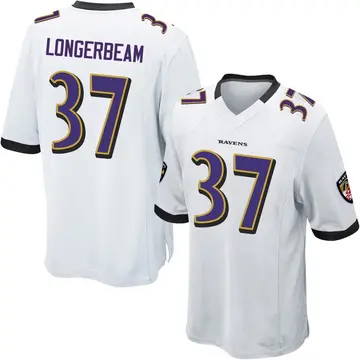 White Youth Robert Longerbeam Baltimore Ravens Game Jersey