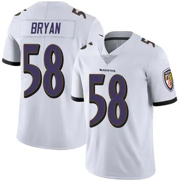 White Youth Taven Bryan Baltimore Ravens Limited Vapor Untouchable Jersey
