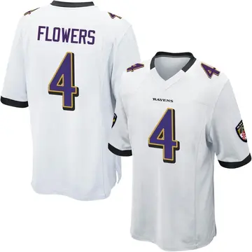 White Youth Zay Flowers Baltimore Ravens Game Jersey